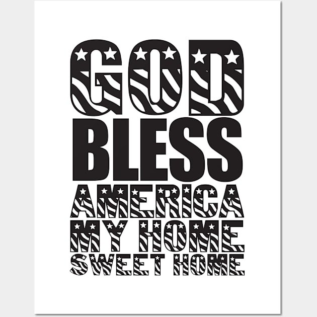 GOD BLESS AMERICA Wall Art by Plushism